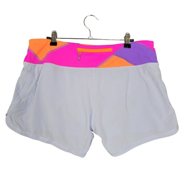 LULULEMON Run Speed Short Cool Breeze Quilt Colorblock Waistband Shorts SIZE 8 - Picture 3 of 10